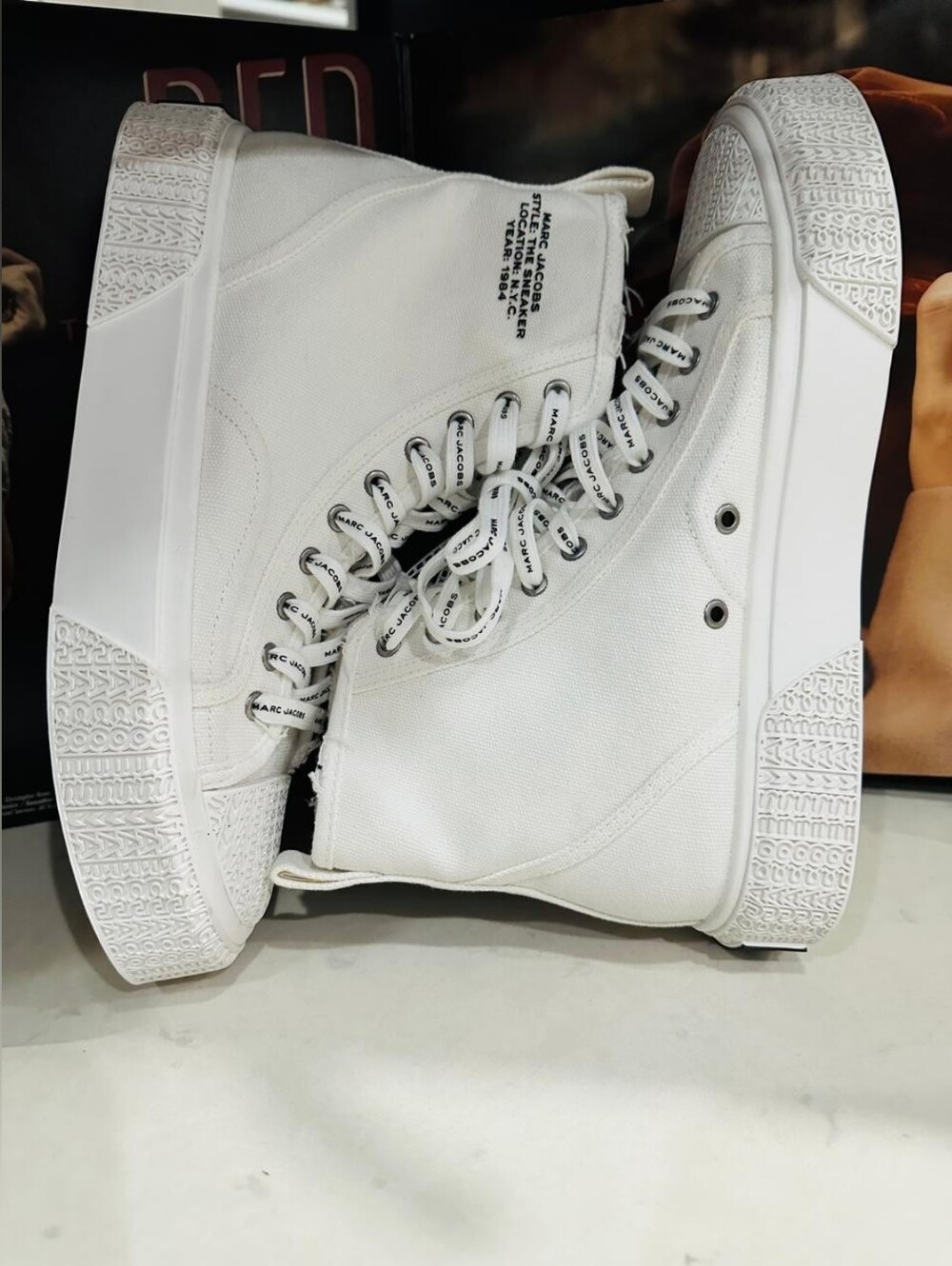 Marc Jacobs White High-Top Canvas Sneakers for Women